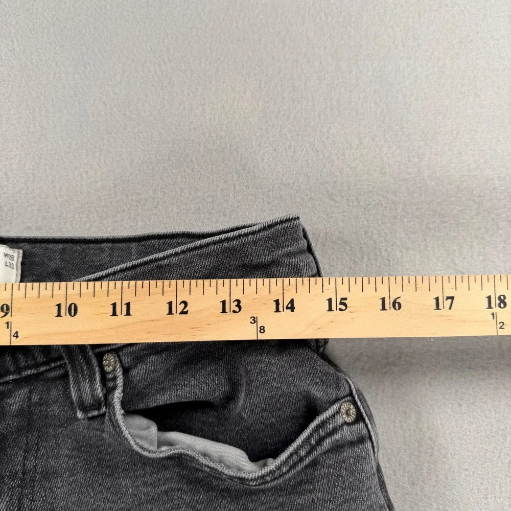Y2K Hollister Baggy Jeans Mens 28x30 Washed Black High Rise Straight